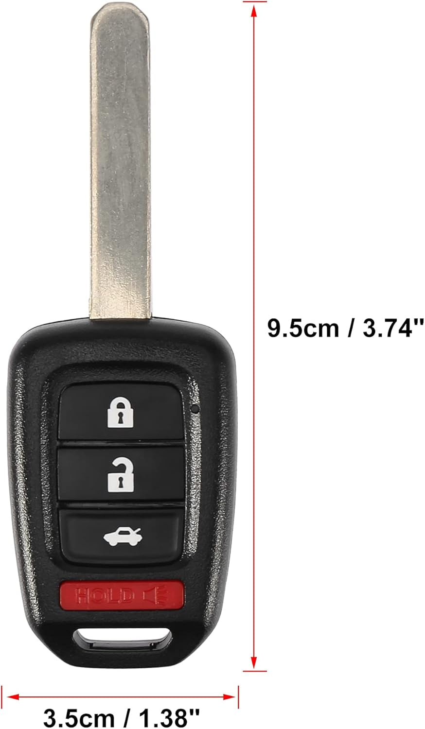 Keyless Entry Remote Car Key Fob 433Mhz 4 Button MLBHLIK6-1TA for Honda Accord 2016 2017 for Honda Civic 2016-2020