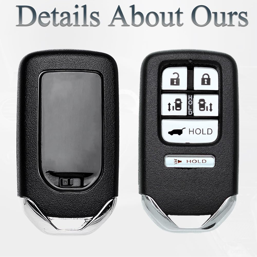 Key Fob Keyless Entry Fits for 2014 2015 2016 2017 Honda Odyssey Remote Control Proximity Smart Key Replacement KR5V1X 72147-TK8-A61 6 Buttons 315