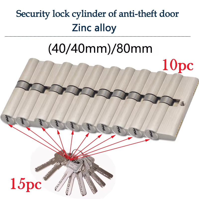 Smart Lock Door Cylinder Locker Cylinder Door with Master Key Indoor Entrance Door Lock 60Mm 70Mm 80Mm Me Key Customize