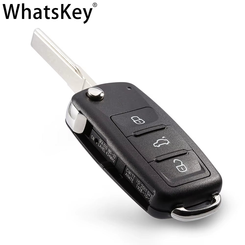 2 3 Button Folding Key Flip Remote Car Key Shell for Volkswagen Polo Lavida Golf for Skoda Octavia Passa Uncut Blade