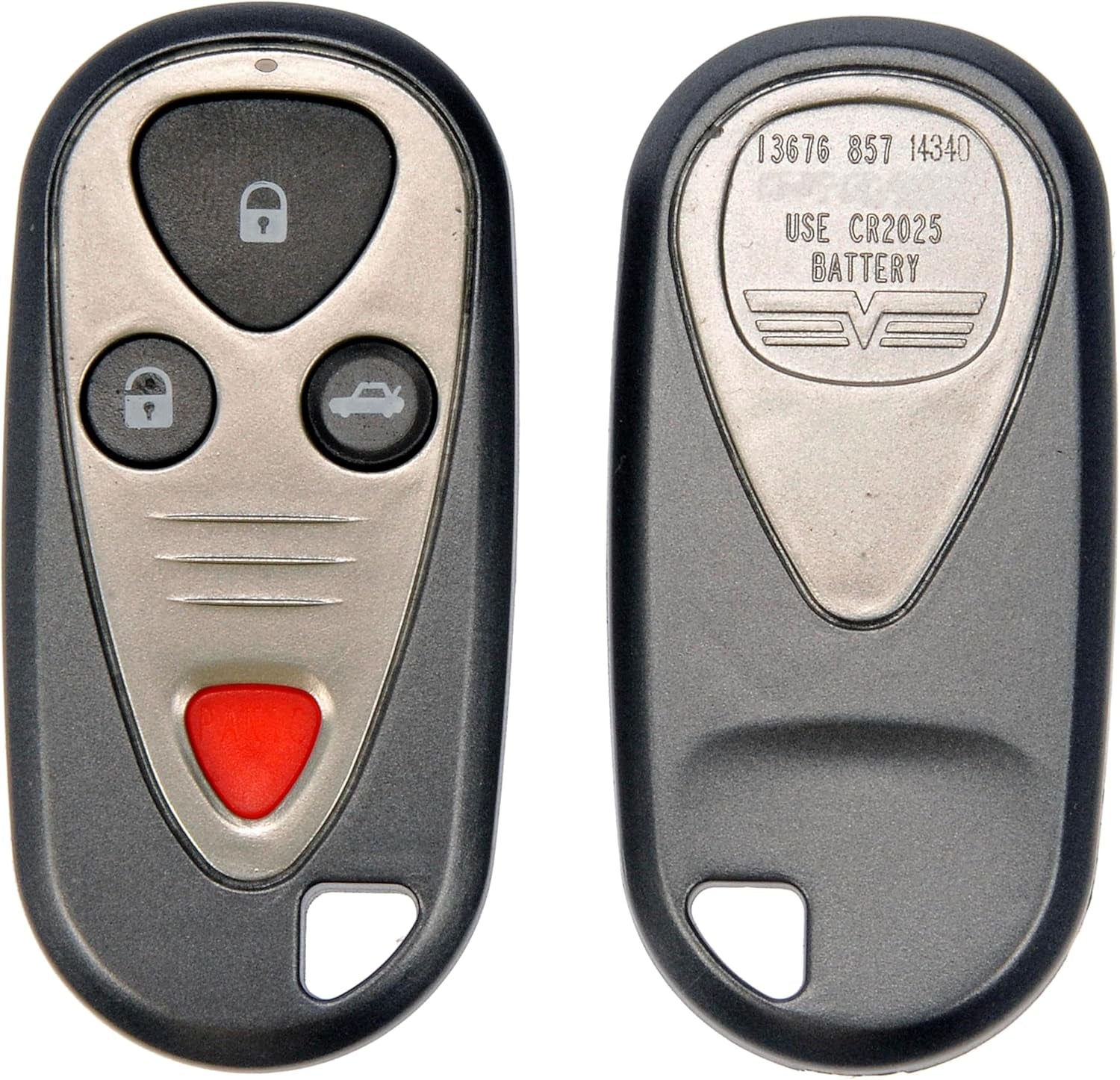 13676 Keyless Remote Case Repair Kit Compatible with Select Acura Models, Gray and Silver