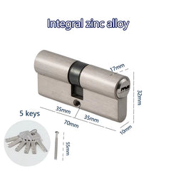 Smart Lock Door Cylinder Locker Cylinder Door with Master Key Indoor Entrance Door Lock 60Mm 70Mm 80Mm Me Key Customize