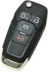 OEM Electronic 4-Button Remote Flip Key Fob Compatible with 2013-2016 Ford Fusion (FCC ID: N5F-A08TAA, P/N: 164-R7986)