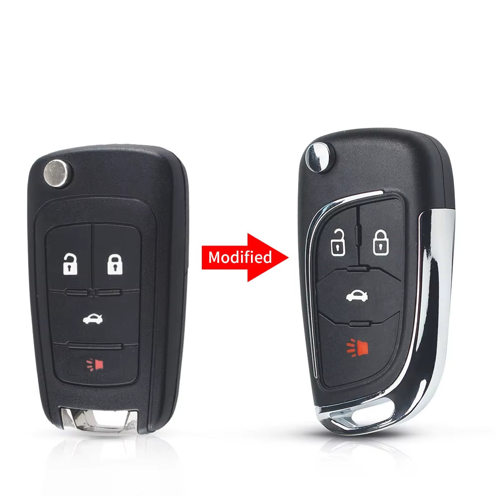 1PCS Modified Folding Remote Car Key Shell Case for Chevrolet Cruze Epica Lova Camaro Impala HU100