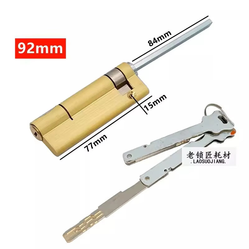 Fully Automatic Fingerprint Lock with Tail Anti-Theft Emergency Door Lock Manage Cylinder Bedroom Living Handle Brass Key