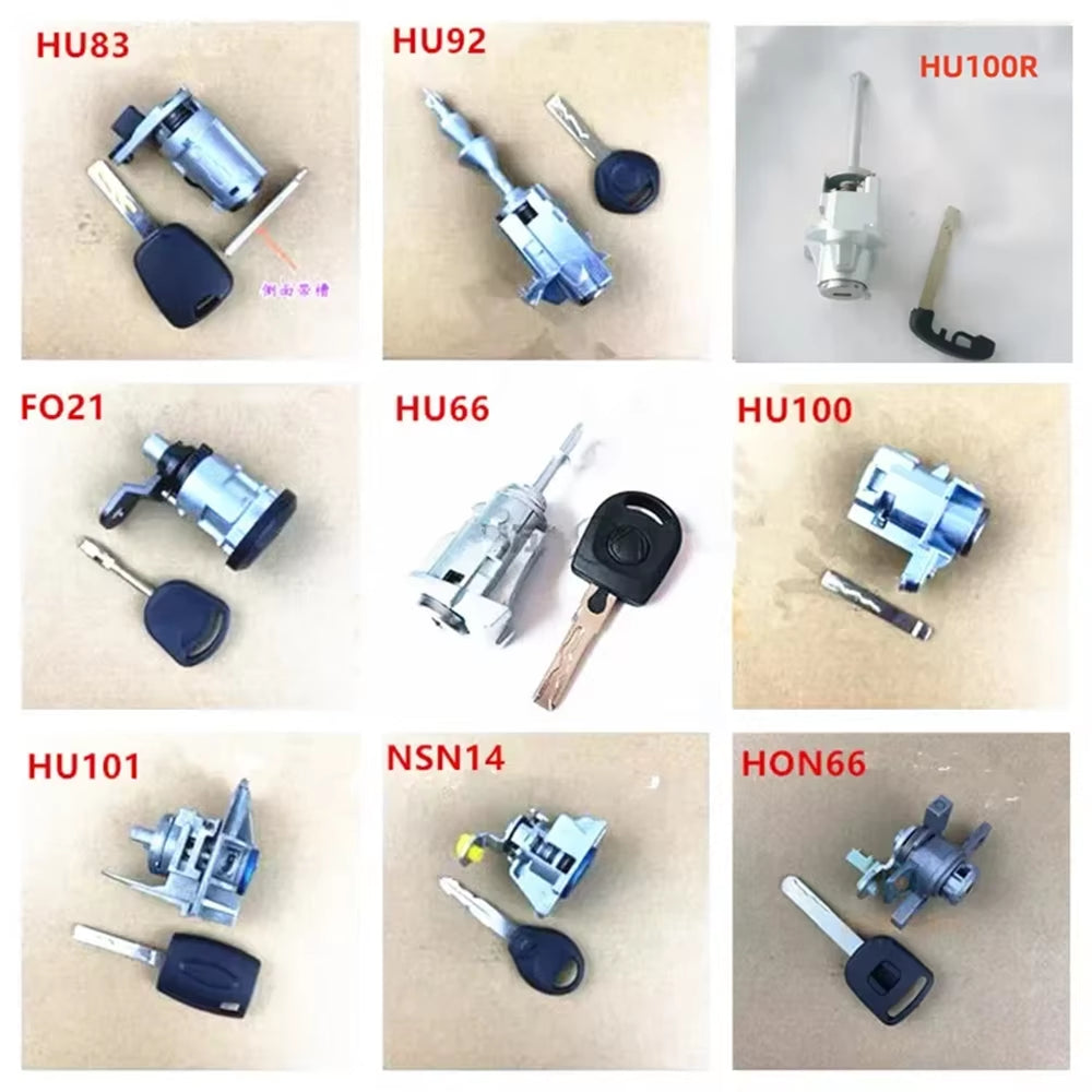 Car Key Door Lock Left Right Door Lock Cylinder Key for Hu66 Hu101Hu100R Hu100 Hy22 Hon66 Nsn14 Fo21 Toy43 Hu83 Va2T Toy48 Sip22