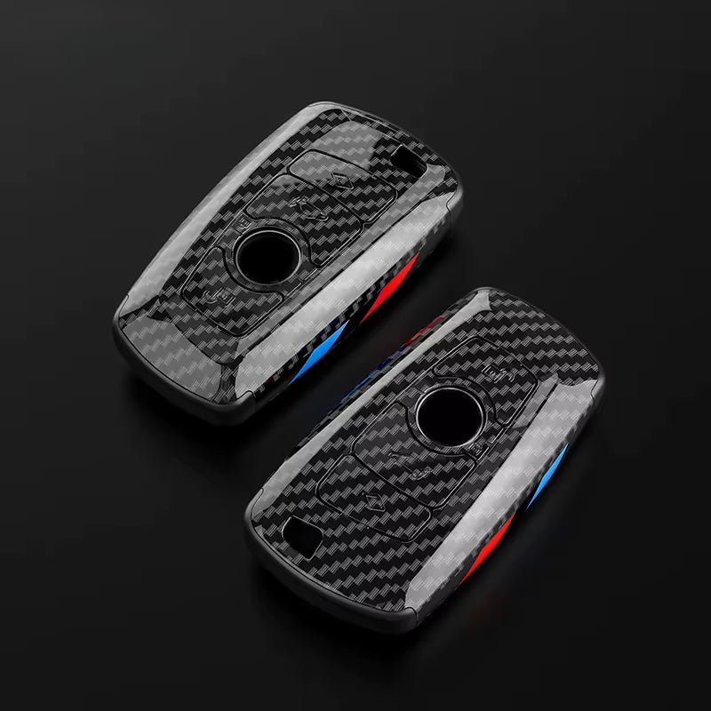 ABS Carbon Fiber Style Car Key Case Cover Shell Fob for BMW X3 X5 X6 F30 F34 F10 F20 G20 G30 G01 G02 G05 F15 F16 1 3 5 7 Series