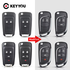 1PCS Modified Folding Remote Car Key Shell Case for Chevrolet Cruze Epica Lova Camaro Impala HU100