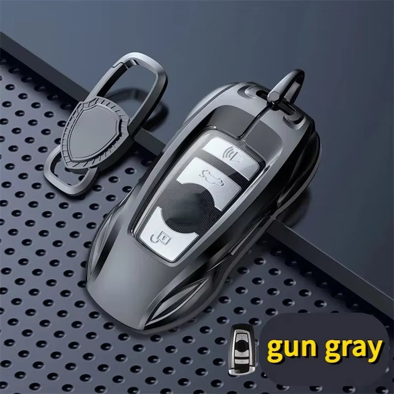 For BMW 3 5 Series X1 X2 X3 X4 X5 X6 X7 Zinc Alloy Silver Car Key Case Keyless Cover Key Shell Car Accessories