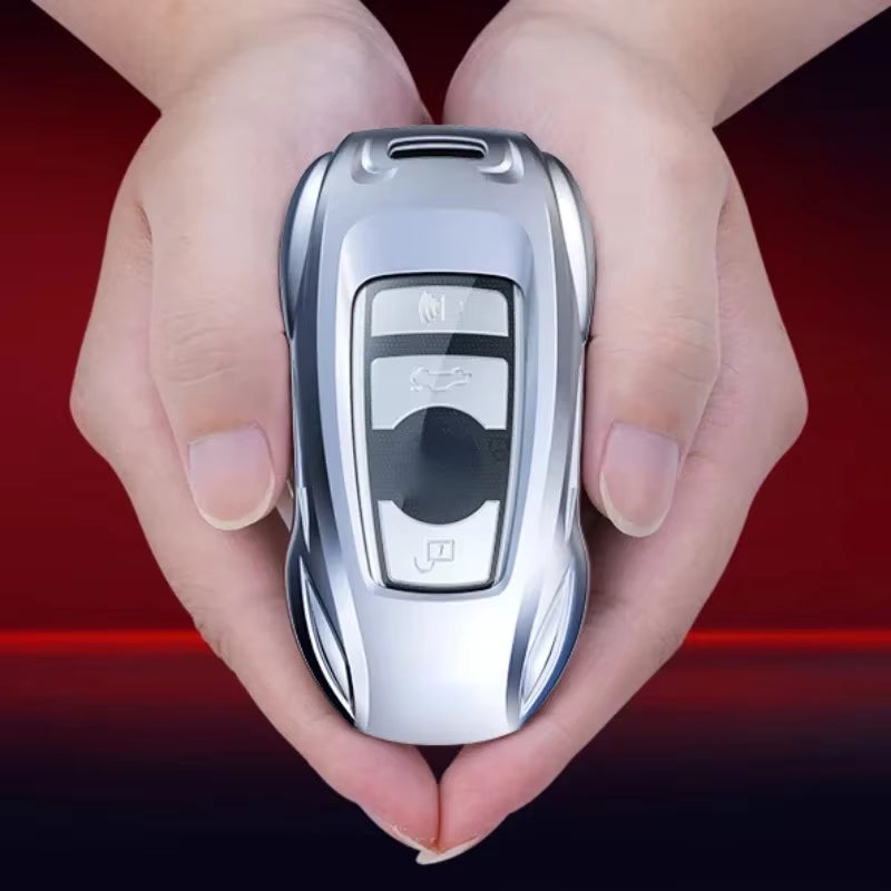 For BMW 3 5 Series X1 X2 X3 X4 X5 X6 X7 Zinc Alloy Silver Car Key Case Keyless Cover Key Shell Car Accessories