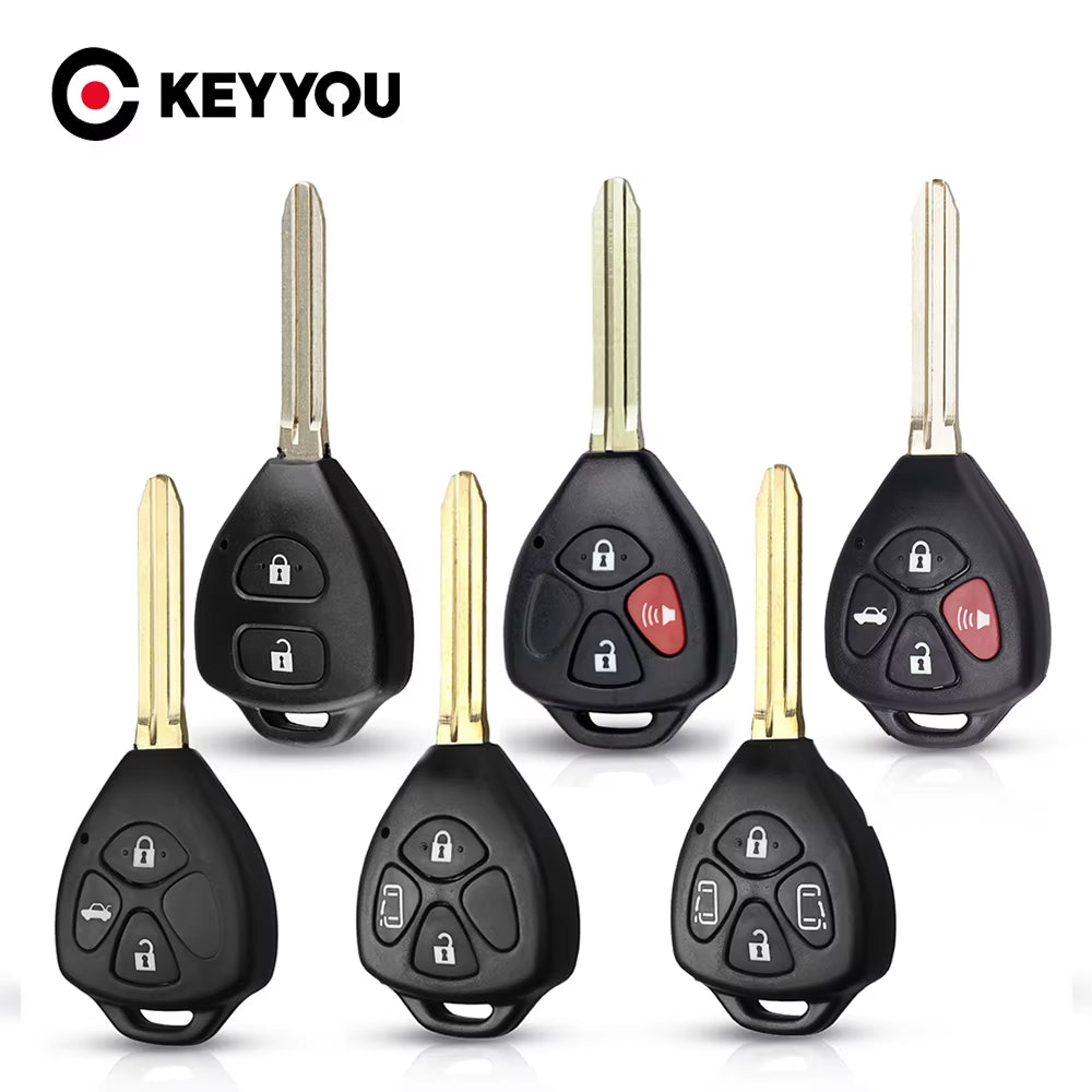 2 3 4 Buttons Car Remote Key Shell Fob for Toyota Camry Corolla Avalon Venza 2007 2008 2009 2010 2011 2012 Key Case TOY43