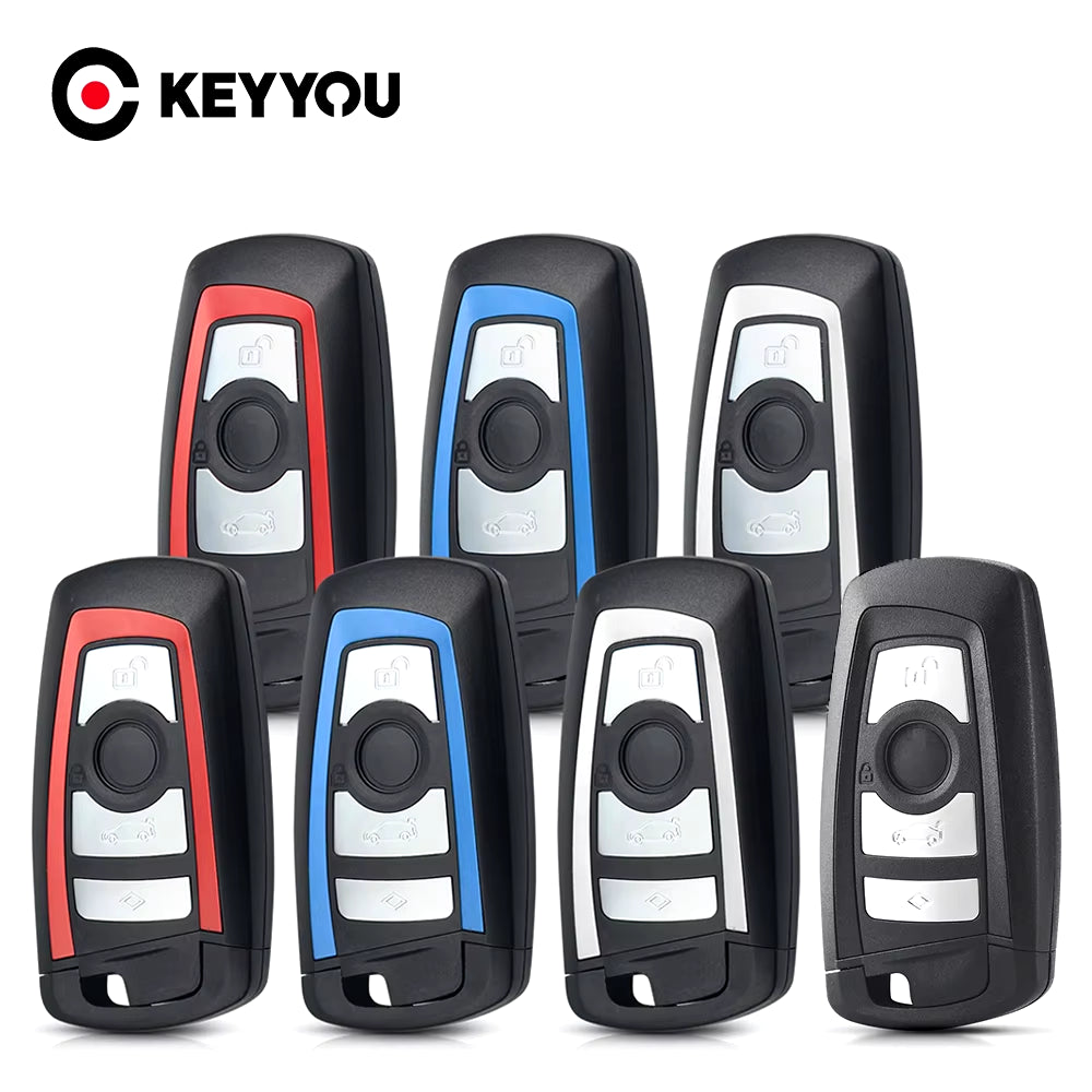 3/4 Buttons Remote Smart Car Key Shell for BMW CAS4 F 3 5 7 Series F10 F20 F30 F40 X5 E92 E90 Key Case Replacement Cover