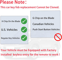 Key Fob Remote Replacement Fits for Toyota Corolla 2014 2015 2016 2017 2018 2019/Camry 2014-2017/Tacoma 2016-2018 HYQ12BDM Keyless Entry Remote Control HYQ12BEL 89070-02880 H Chip(Pack of 2)