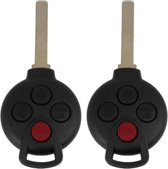 2Pcs 4 Button Replacement Keyless Remote Car Key KR55WK45144 315Mhz PCF7941 Chip for Smart Fortwo 2008-2015