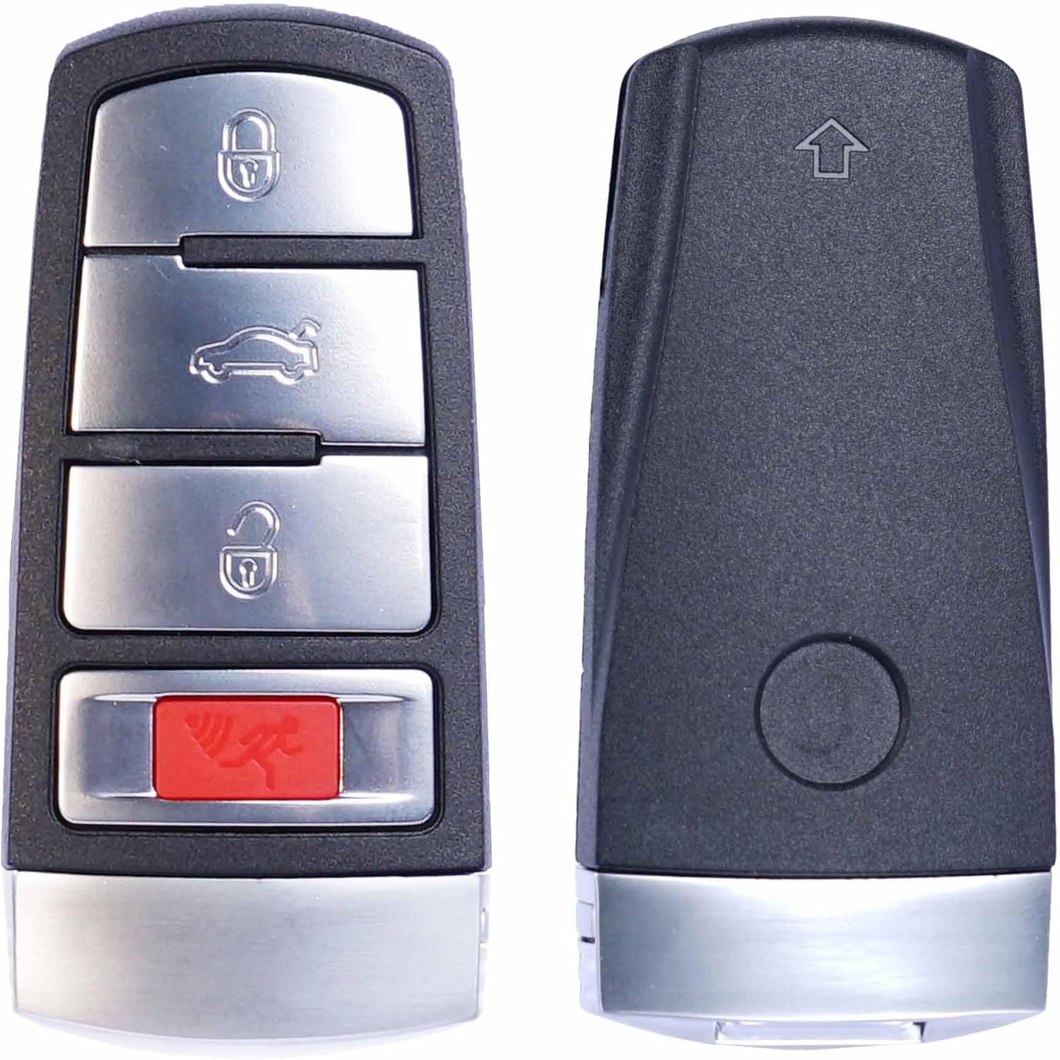 Key Fob Replacement Fits for VW Volkswagen Passat 2006-2013 / CC 2009-2015 Keyless Entry Remote Control FCC :NBG009066T PN:HLO3C0959752N BB AE AM 315Mhz ID48 4 Button Silver