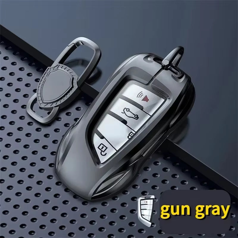 For BMW 3 5 Series X1 X2 X3 X4 X5 X6 X7 Zinc Alloy Silver Car Key Case Keyless Cover Key Shell Car Accessories