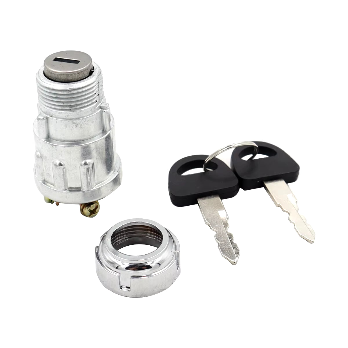 JK423 Universal Car Boat 12V 4 Position Ignition on /OFF /Start Ignition Switch Lock with 2 Keys for Petrol Engine Farm Machines