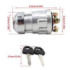 Universal 12V on /OFF /Start Ignition Switch Lock with 2 Keys 4 Position Key Lock Starter Switch Ignition Switches for Car Boat