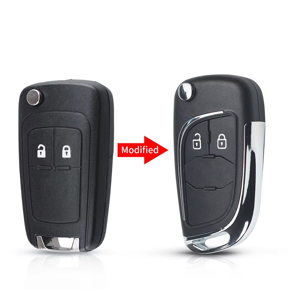 1PCS Modified Folding Remote Car Key Shell Case for Chevrolet Cruze Epica Lova Camaro Impala HU100