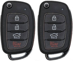 Replacement Keyless Entry Remote Flip Key Fob for 2017-2020 Hyundai Sonata 4 Button Flip Key Fcc TQ8-RKE-4F25 Part Number 95430-C1210 with Chip 4D60 Pack of 2