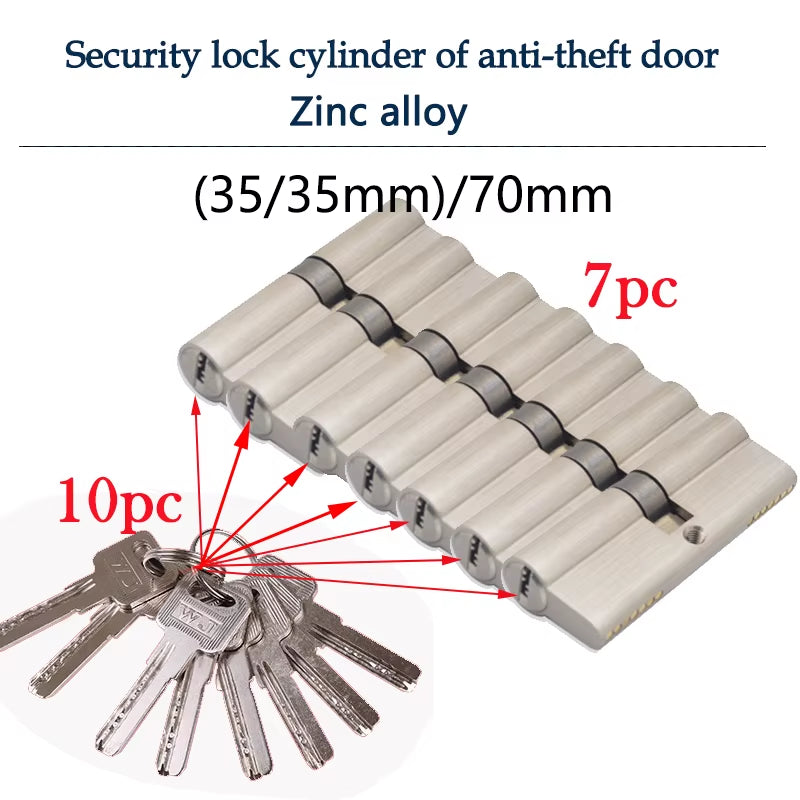 Smart Lock Door Cylinder Locker Cylinder Door with Master Key Indoor Entrance Door Lock 60Mm 70Mm 80Mm Me Key Customize