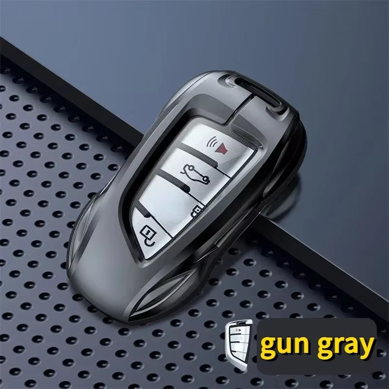 For BMW 3 5 Series X1 X2 X3 X4 X5 X6 X7 Zinc Alloy Silver Car Key Case Keyless Cover Key Shell Car Accessories