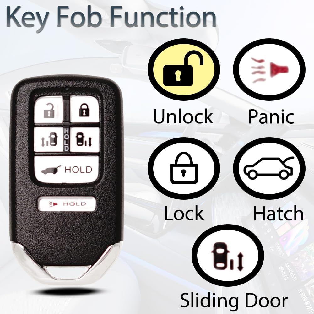 Key Fob Keyless Entry Fits for 2014 2015 2016 2017 Honda Odyssey Remote Control Proximity Smart Key Replacement KR5V1X 72147-TK8-A61 6 Buttons 315