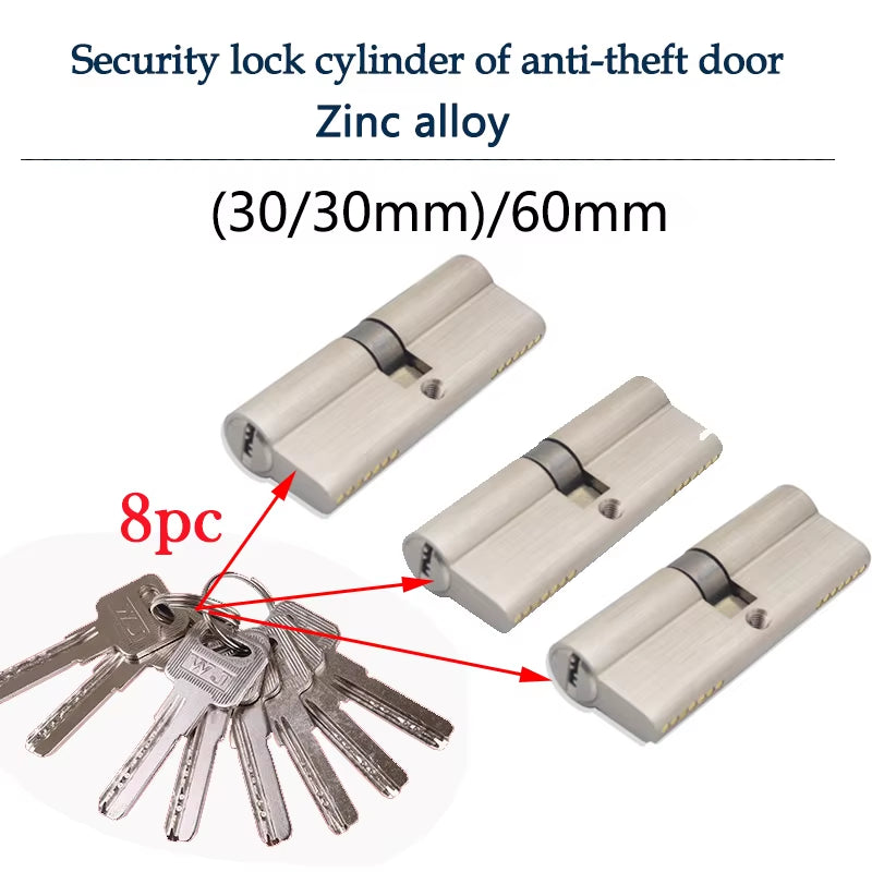 Smart Lock Door Cylinder Locker Cylinder Door with Master Key Indoor Entrance Door Lock 60Mm 70Mm 80Mm Me Key Customize