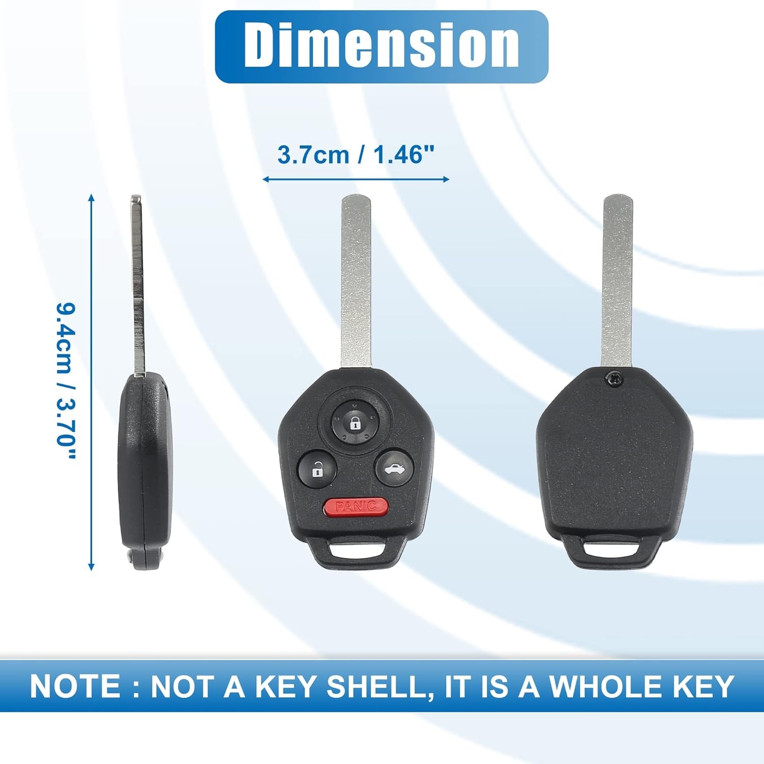 2Pcs 433Mhz 4 Button CWTWBU766 Proximity Smart Keyless Entry Remote Control Key Fob for Subaru Outback 2010-2014 Legacy 2010-2014 4D60 Chip