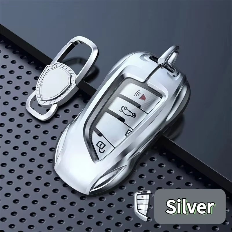 For BMW 3 5 Series X1 X2 X3 X4 X5 X6 X7 Zinc Alloy Silver Car Key Case Keyless Cover Key Shell Car Accessories