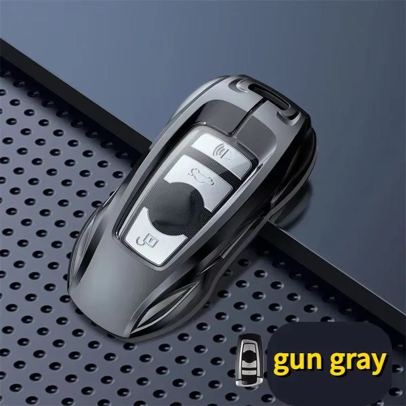 For BMW 3 5 Series X1 X2 X3 X4 X5 X6 X7 Zinc Alloy Silver Car Key Case Keyless Cover Key Shell Car Accessories