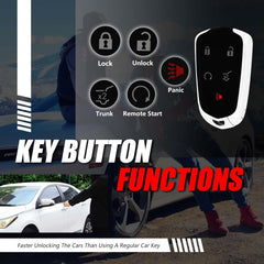 Car Key Fob Remote Keyless Entry Control HYQ2EB 433Mhz 5 Button Replacement for 2015-2020 Cadillac XT5 XTS XT4 SRX