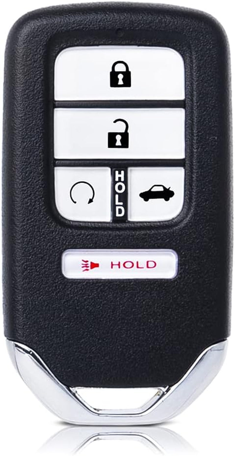 Key Fob Remote Replacement Fits for Honda Civic 2016 2017 2018 2019 2020 2021 KR5V2X Smart Proximity Keyless Entry Remote Control Uncut 5 Buttons 433Mhz (72147-TBA-A11)