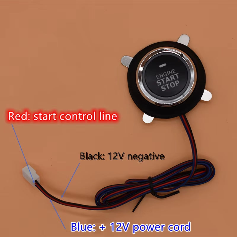 1 Pc 12V Auto Replacement Car Engine Start Stop Push Button Keyless Entry Ignition Starter Switch