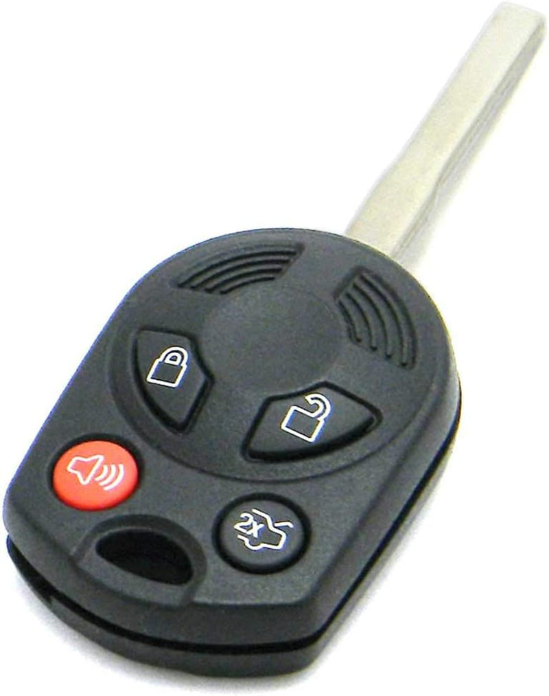 OEM Electronic 4-Button Remote Head High Security Key Fob Compatible with Ford (FCC ID: OUCD6000022, P/N: 164-R8046)